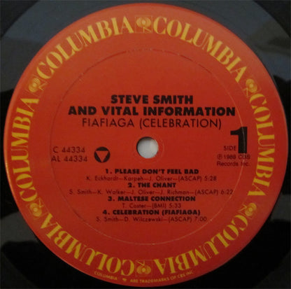 Steve Smith (5) And Vital Information : Fiafiaga (Celebration) (LP, Album)
