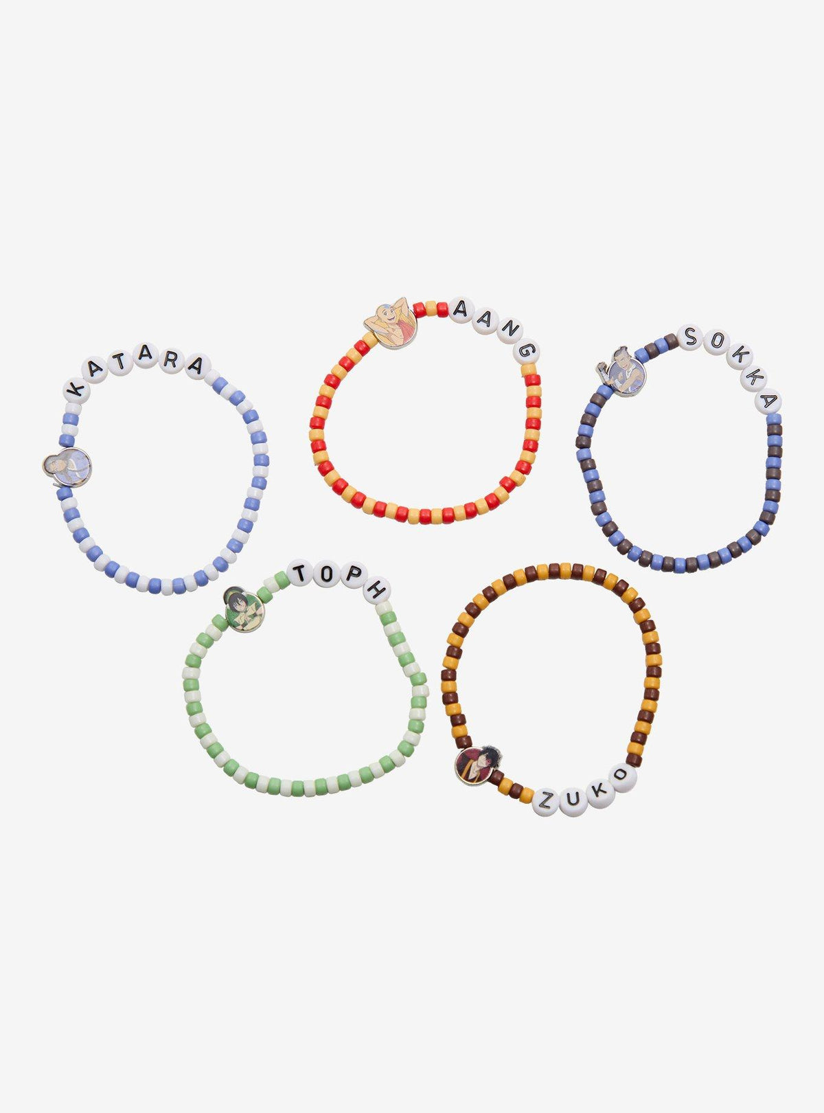Avatar: The Last Airbender Character Bead Bracelet Set