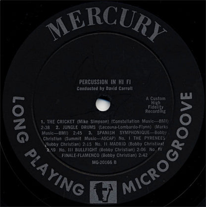 David Carroll : Percussion In Hi-Fi (LP, Album, Mono)