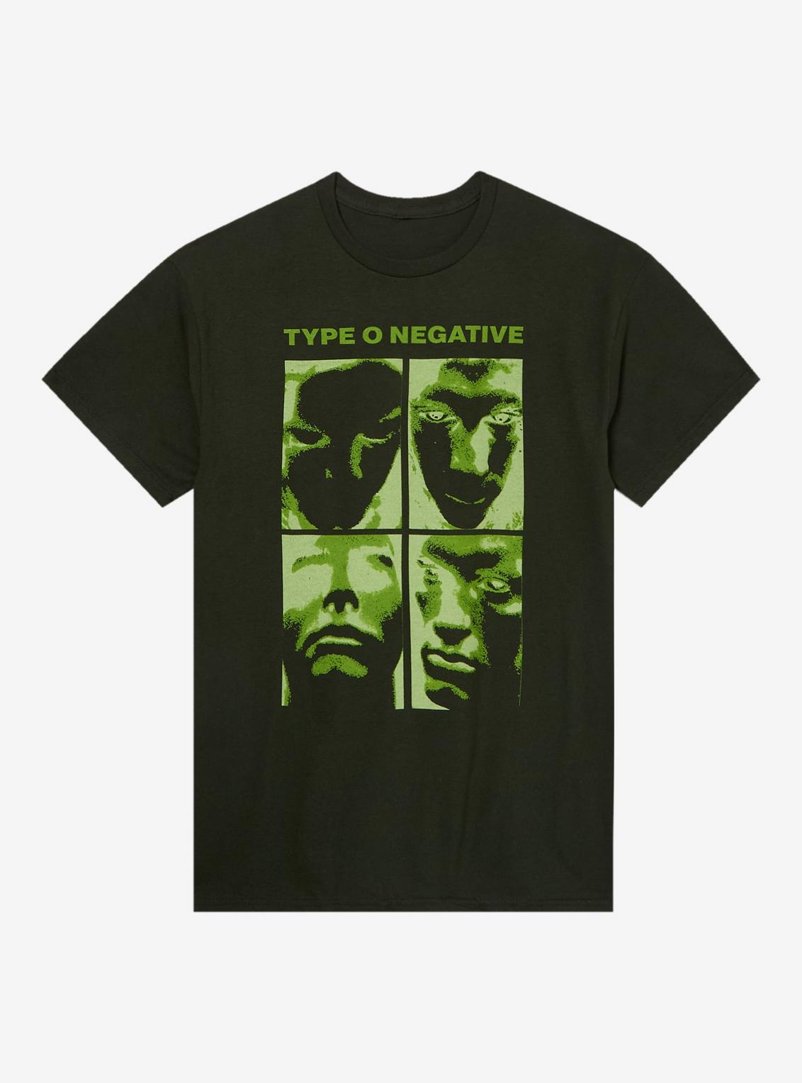 Type O Negative Green Faces Grid T-Shirt