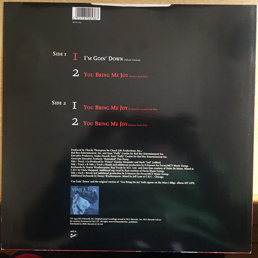 Mary J. Blige : I'm Goin' Down (12")