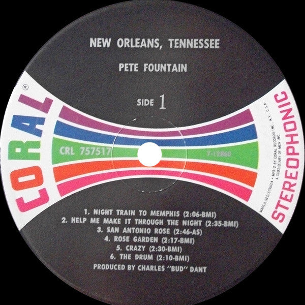 Pete Fountain : New Orleans, Tennessee (LP, Album, Uni)