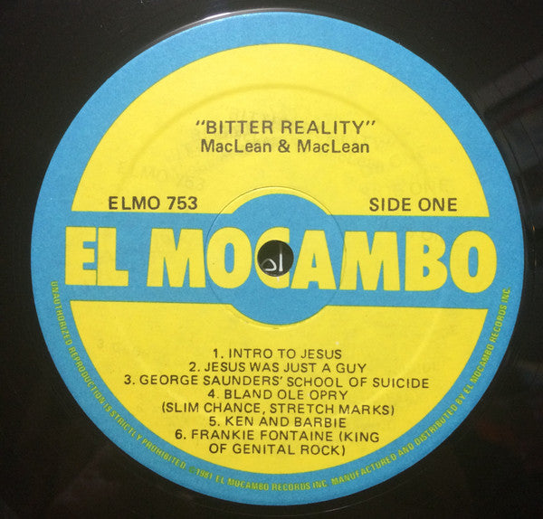 MacLean & MacLean* : Bitter Reality (LP, Album, RE)