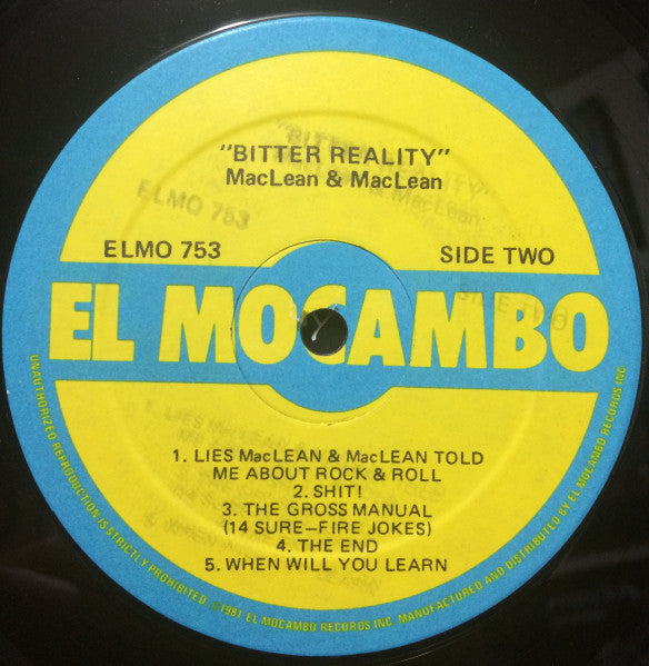 MacLean & MacLean* : Bitter Reality (LP, Album, RE)