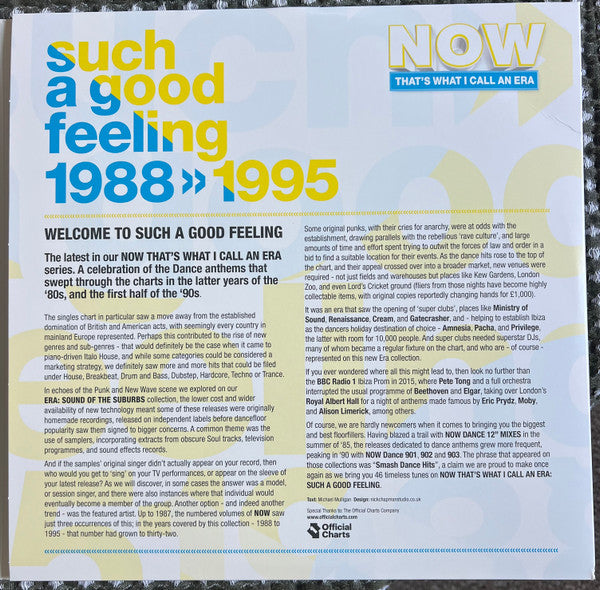 Various :  Now That's What I Call An Era Such A Good Feeling 1988 >> 1995 (3xLP, Comp, Blu)