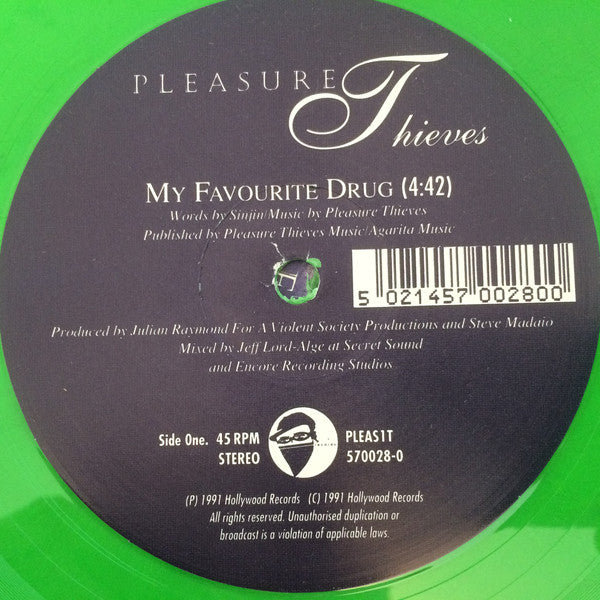 Pleasure Thieves : My Favourite Drug (12", Single, Tra)