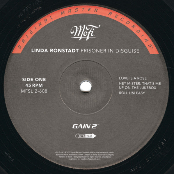 Linda Ronstadt : Prisoner In Disguise (2xLP, Album, Num, RE, RM, S/Edition, 180)
