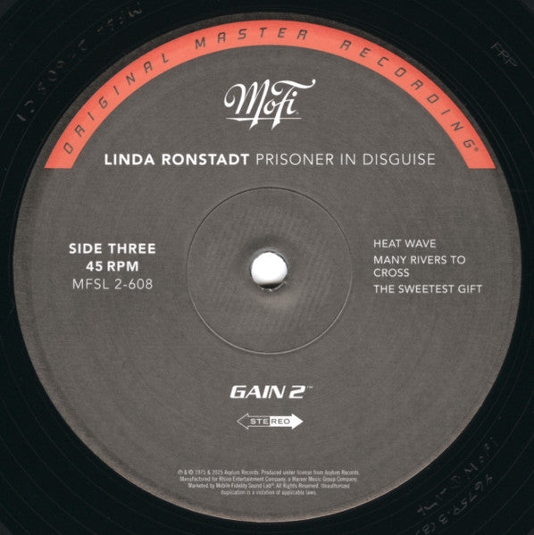 Linda Ronstadt : Prisoner In Disguise (2xLP, Album, Num, RE, RM, S/Edition, 180)