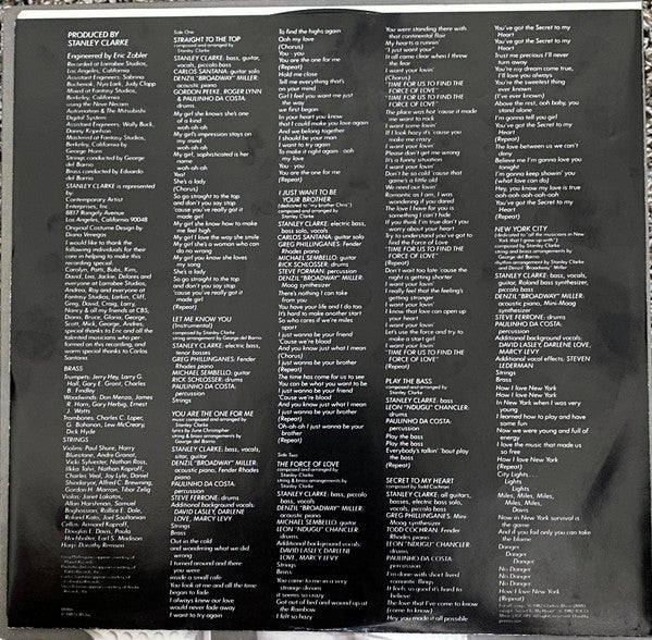 Stanley Clarke : Let Me Know You (LP, Album, Ter)