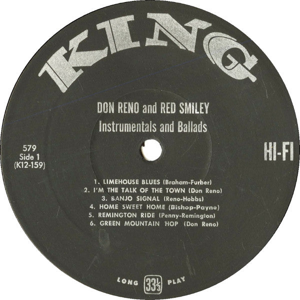 Don Reno And Red Smiley* : Folk Ballads And Instrumentals (LP, Album, Mono, RE, Sma)