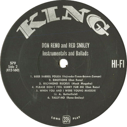 Don Reno And Red Smiley* : Folk Ballads And Instrumentals (LP, Album, Mono, RE, Sma)