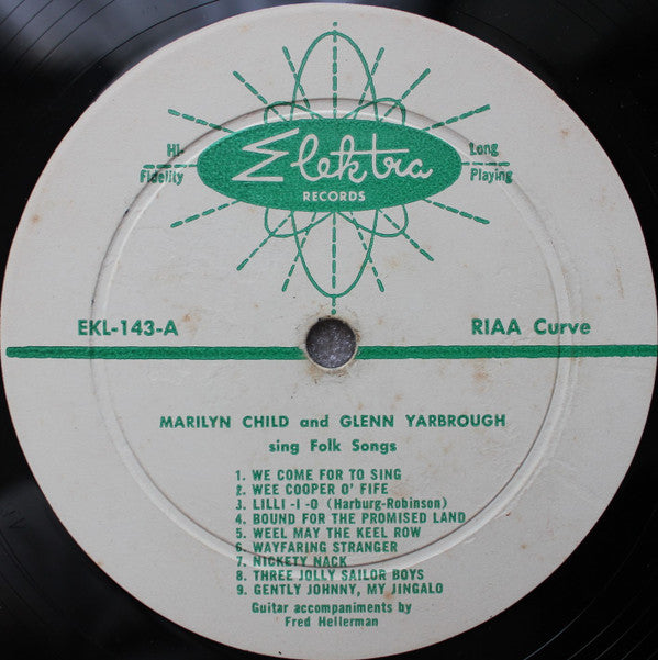Marilyn Child - Glenn Yarbrough : Sing Folk Songs (LP, Mono)