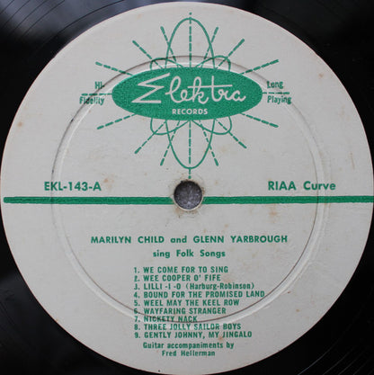 Marilyn Child - Glenn Yarbrough : Sing Folk Songs (LP, Mono)