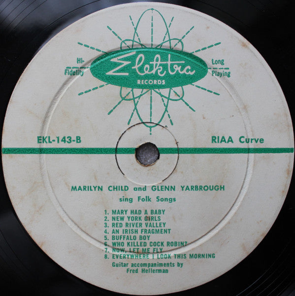 Marilyn Child - Glenn Yarbrough : Sing Folk Songs (LP, Mono)