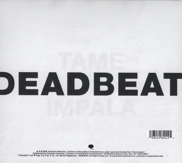 Tame Impala : Deadbeat (CD, Album)