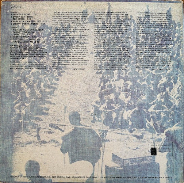 B.B. King : Live In Cook County Jail (LP, Album)