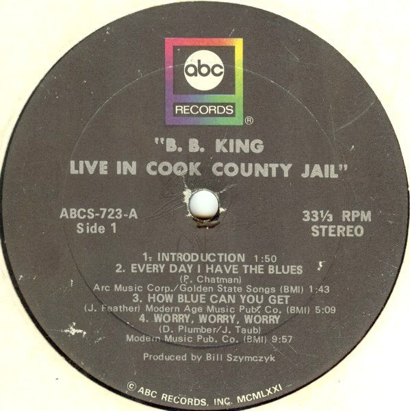B.B. King : Live In Cook County Jail (LP, Album)