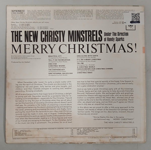 The New Christy Minstrels : Merry Christmas! (LP, Album)