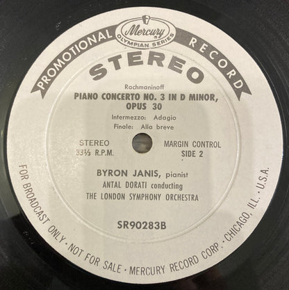 Rachmaninoff*, Byron Janis, London Symphony*, Antal Dorati : Piano Concerto No. 3 (LP, Promo)