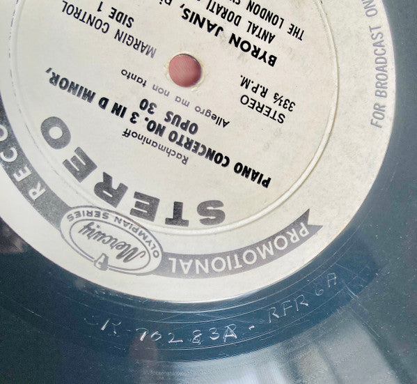 Rachmaninoff*, Byron Janis, London Symphony*, Antal Dorati : Piano Concerto No. 3 (LP, Promo)