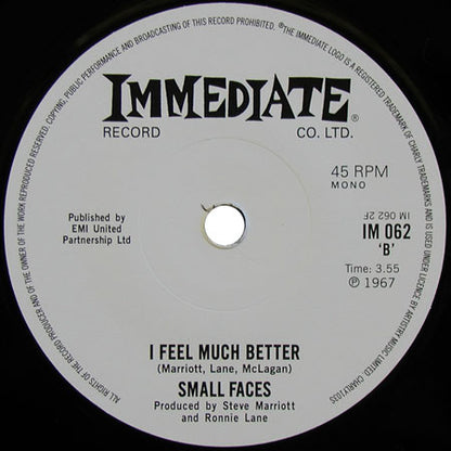 Small Faces : Tin Soldier b/w I Feel Much Better (7", RSD, Single, Mono, Ltd, RE, RM)