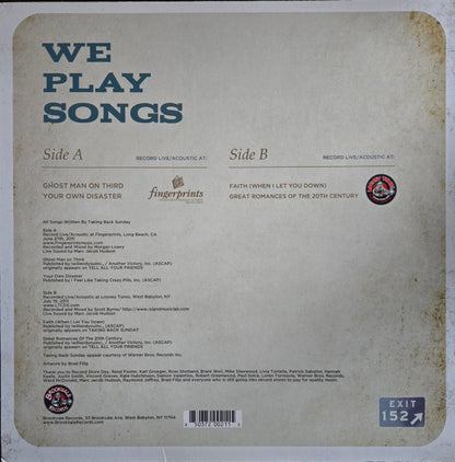 Taking Back Sunday : We Play Songs (12", RSD, Ltd)