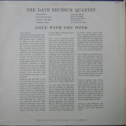 The Dave Brubeck Quartet : Gone With The Wind (LP, Album, RE)