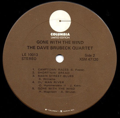 The Dave Brubeck Quartet : Gone With The Wind (LP, Album, RE)