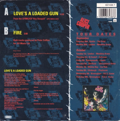 Alice Cooper (2) : Love's A Loaded Gun (7", Single, "Co)