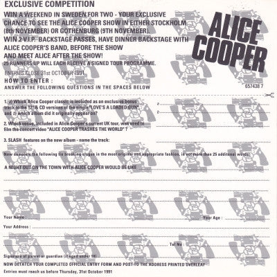 Alice Cooper (2) : Love's A Loaded Gun (7", Single, "Co)