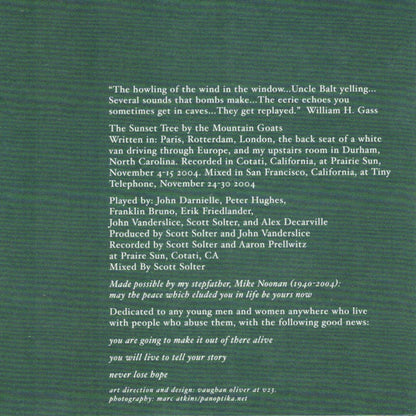 The Mountain Goats : The Sunset Tree (CD, Album, RE)