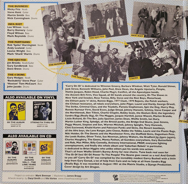 Various : Carry On Oi!! (LP, Comp, RE)