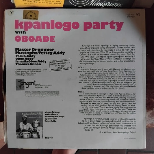 Oboade : Kpanlogo Party With Oboade (LP, Album)