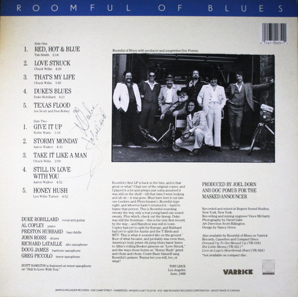 Roomful Of Blues Featuring Duke Robillard : The First Album (LP, Album, RE)