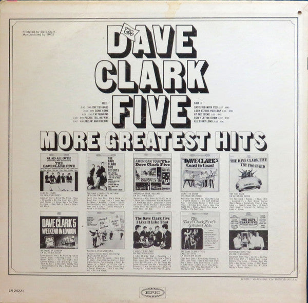 The Dave Clark Five : More Greatest Hits (LP, Comp, Mono)