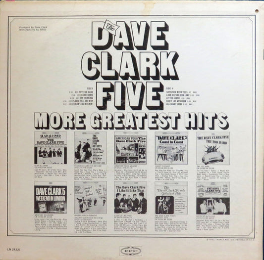 The Dave Clark Five : More Greatest Hits (LP, Comp, Mono)