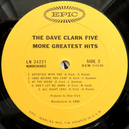 The Dave Clark Five : More Greatest Hits (LP, Comp, Mono)