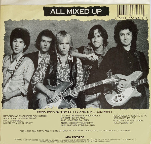 Tom Petty & The Heartbreakers* : All Mixed Up (7", Single)
