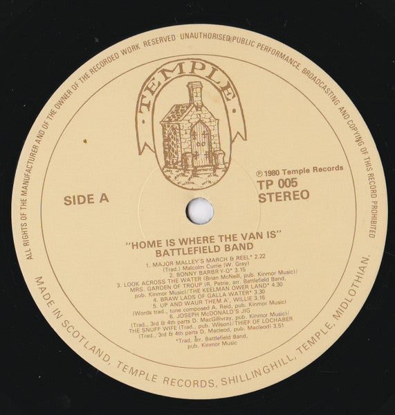 Battlefield Band : Home Is Where The Van Is (LP, Album)