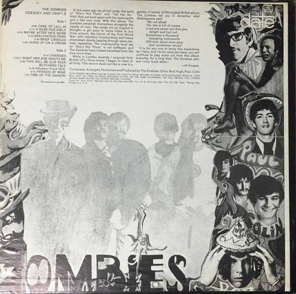 The Zombies : Odessey And Oracle (LP, Album, RP, Pit)
