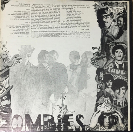 The Zombies : Odessey And Oracle (LP, Album, RP, Pit)