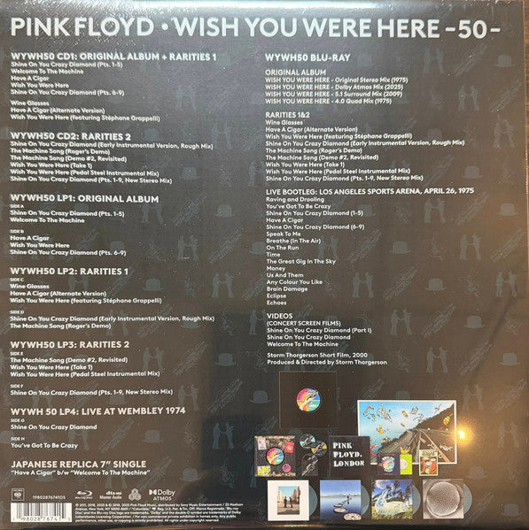 Pink Floyd : Wish You Were Here (LP, Album, Cle + 3xLP, Cle + 7", Single + 2xCD, Al)