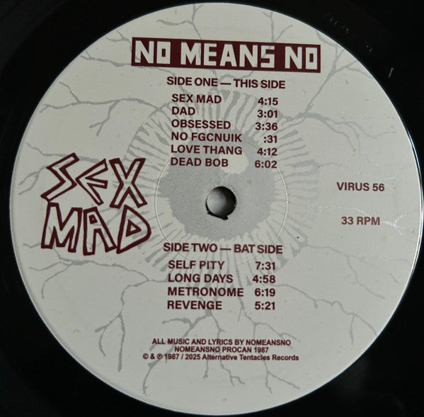 Nomeansno : Sex Mad (LP, Album, RE, RM)