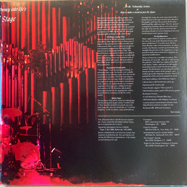 Boston : Third Stage (LP, Album, Club, RCA)