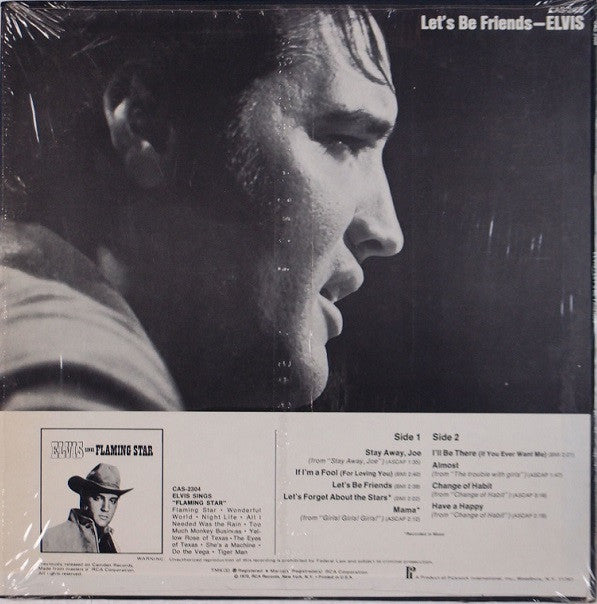 Elvis* : Let's Be Friends (LP, Comp, Mono, RE)