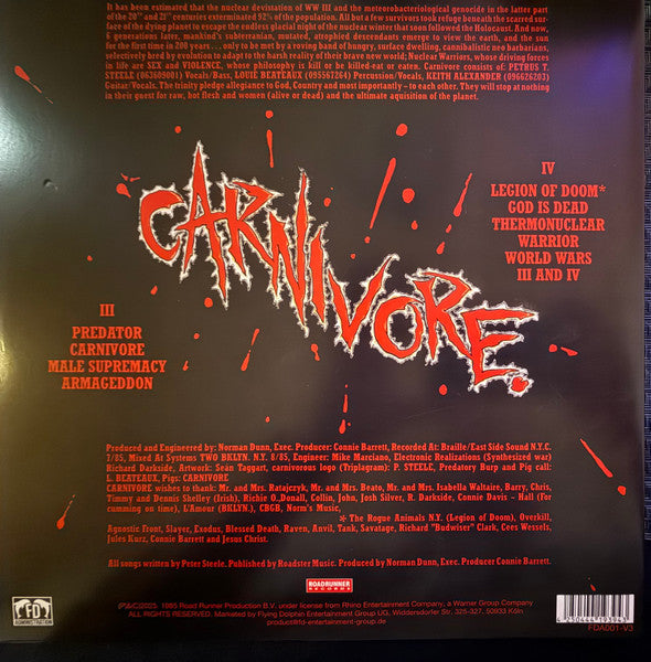 Carnivore : Carnivore (LP, Ltd, RE, Red)