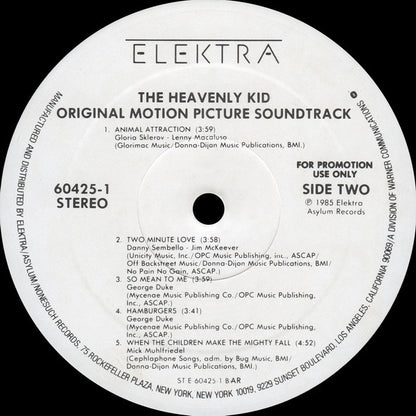 Various : The Heavenly Kid: Original Motion Picture Soundtrack (LP, Album, Promo)