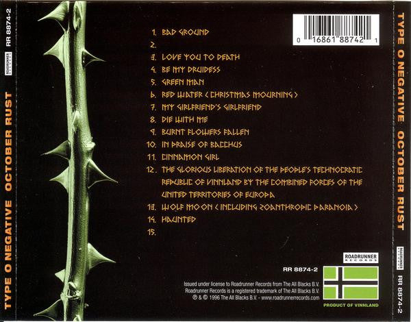 Type O Negative : October Rust (CD, Album, M/Print, RE)