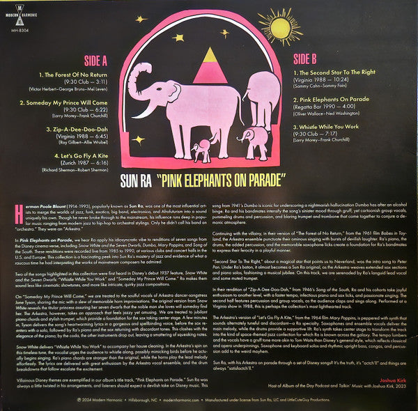 Sun Ra : Pink Elephants On Parade (LP, Album)