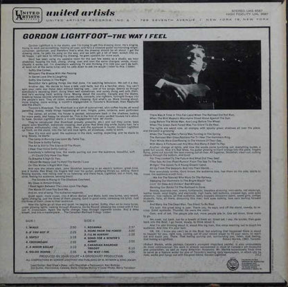 Gordon Lightfoot : The Way I Feel (LP, Album, RE)